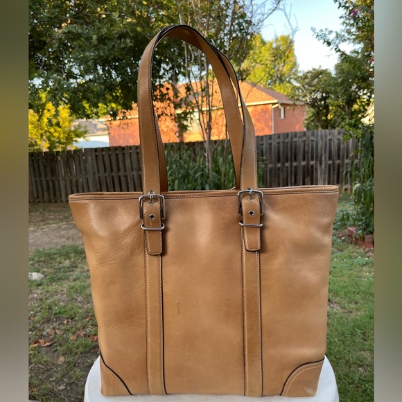 Vintage Camel Leather Coach Leatherware Hampton Legacy Bag 6491 - Picture 2 of 14